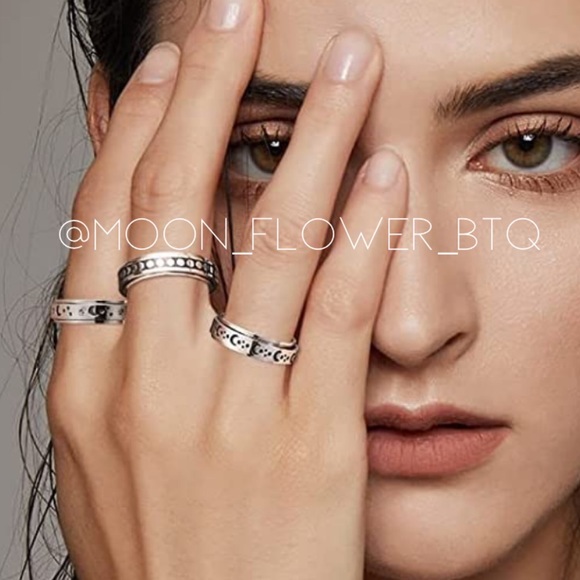 Moon Phase Anxiety Fidget Spinner Ring - Picture 6 of 12